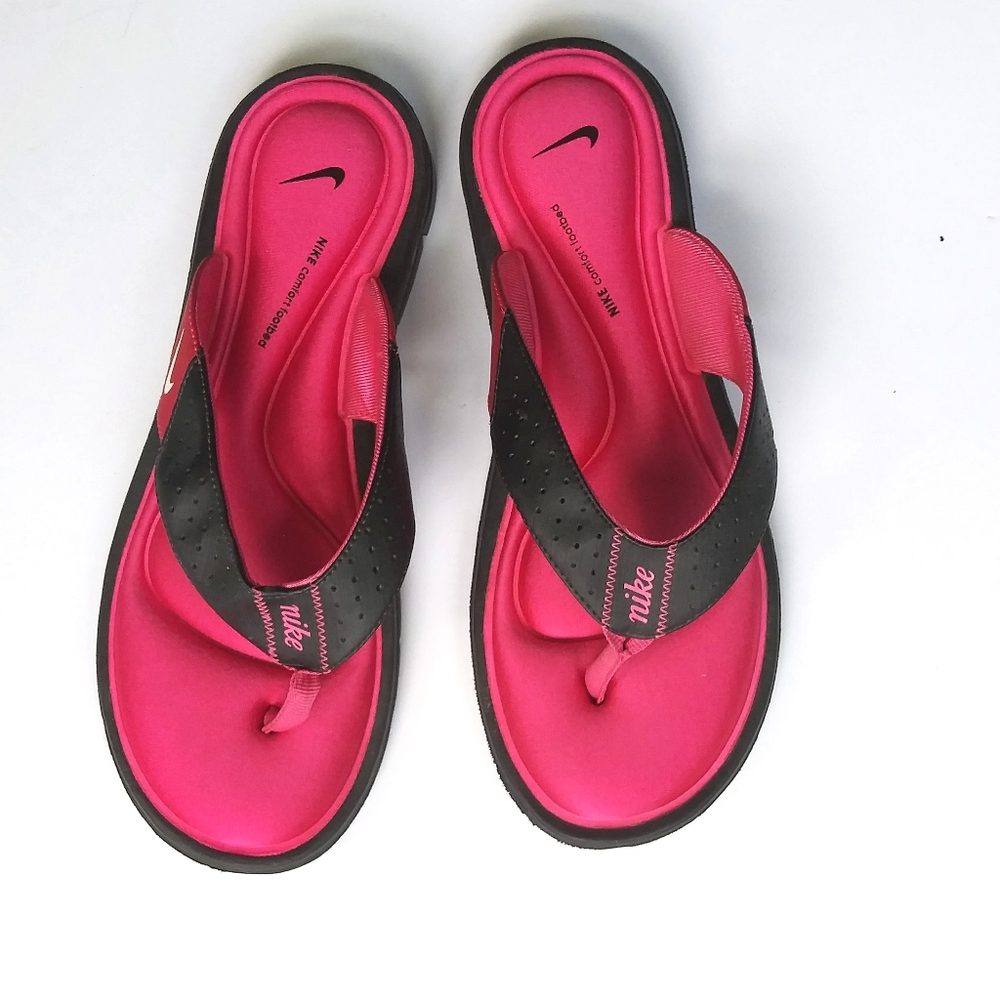 Nike Comfort Foam Thong Pink Black Flip Flop